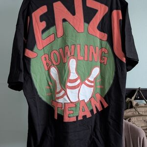 Kenzo Black Bowling Team Shirt